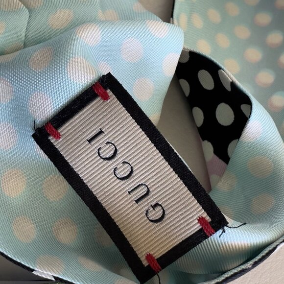 NWT GUCCI Polka Dot Headband 100% Authentic Silk Sz S